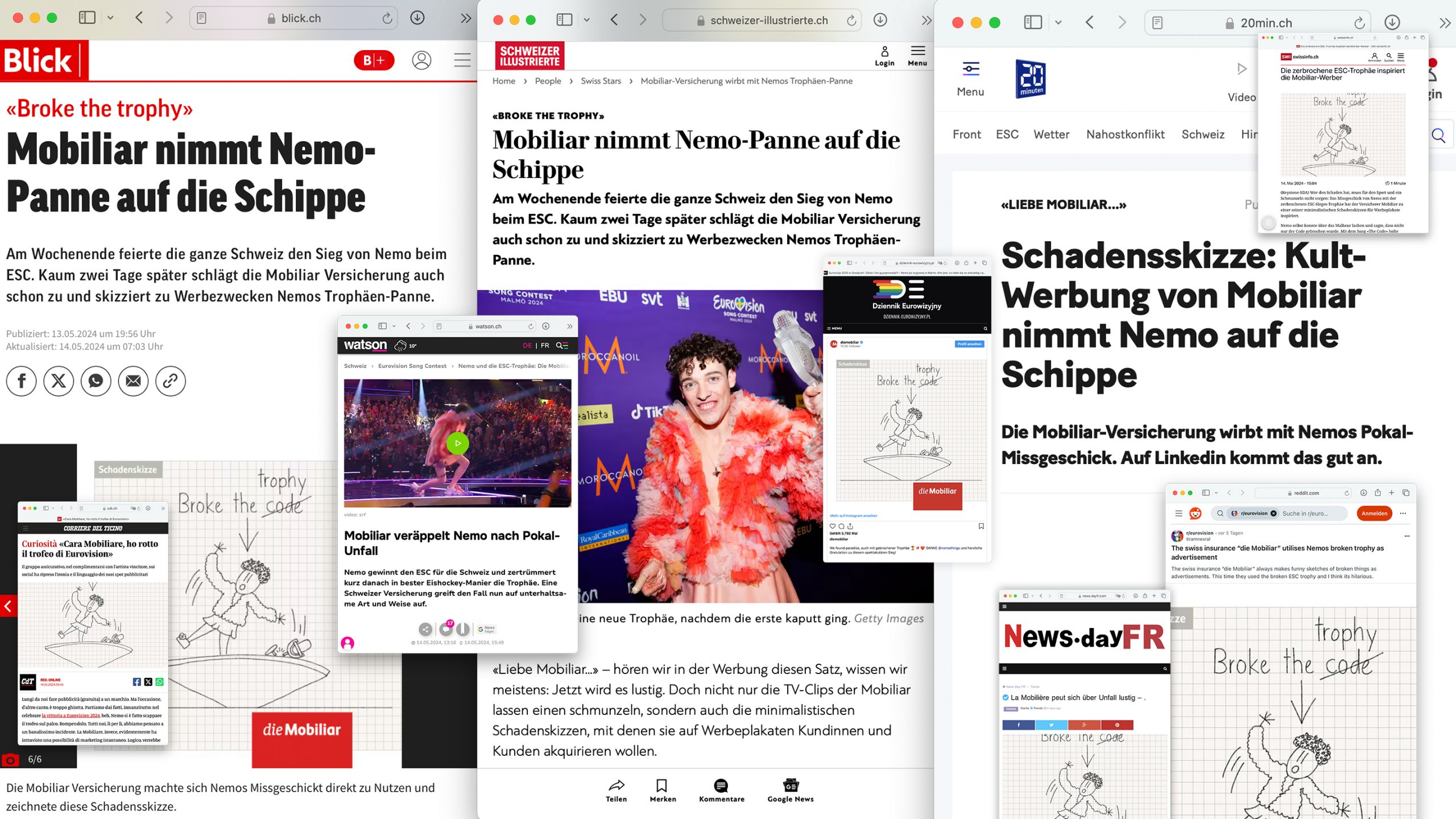 PR-Artikel zur Nemo-broke-the-code-Kampagne der Mobiliar. Creative Lead Wolfgang Bark